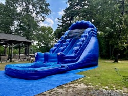 18 Ft Blue Marble Water Slide w Pool