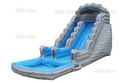 18 Ft Gray Marble Water Slide w Pool