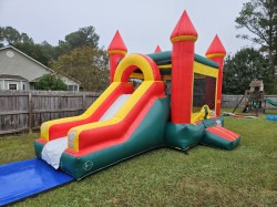 Combo 1733960552 Inflatable Bouncy Combo Wet/Dry w Pool