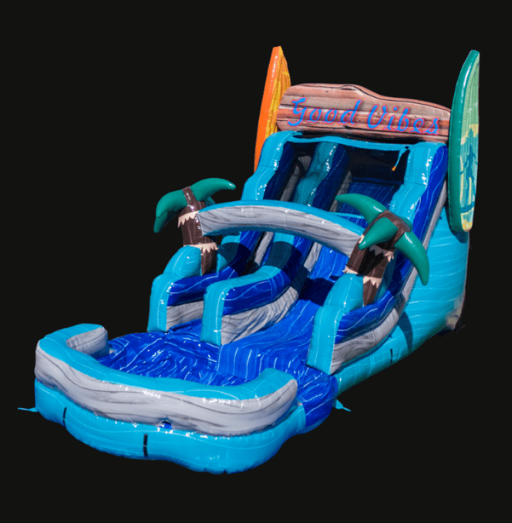 16 ft Good Vibes Single Lane Waterslide
